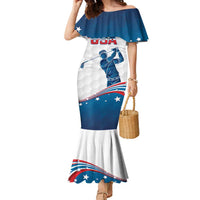 Personalized USA Golf Family Matching Mermaid Dress and Hawaiian Shirt 2024 United States Flag Curve Style - Wonder Print Shop
