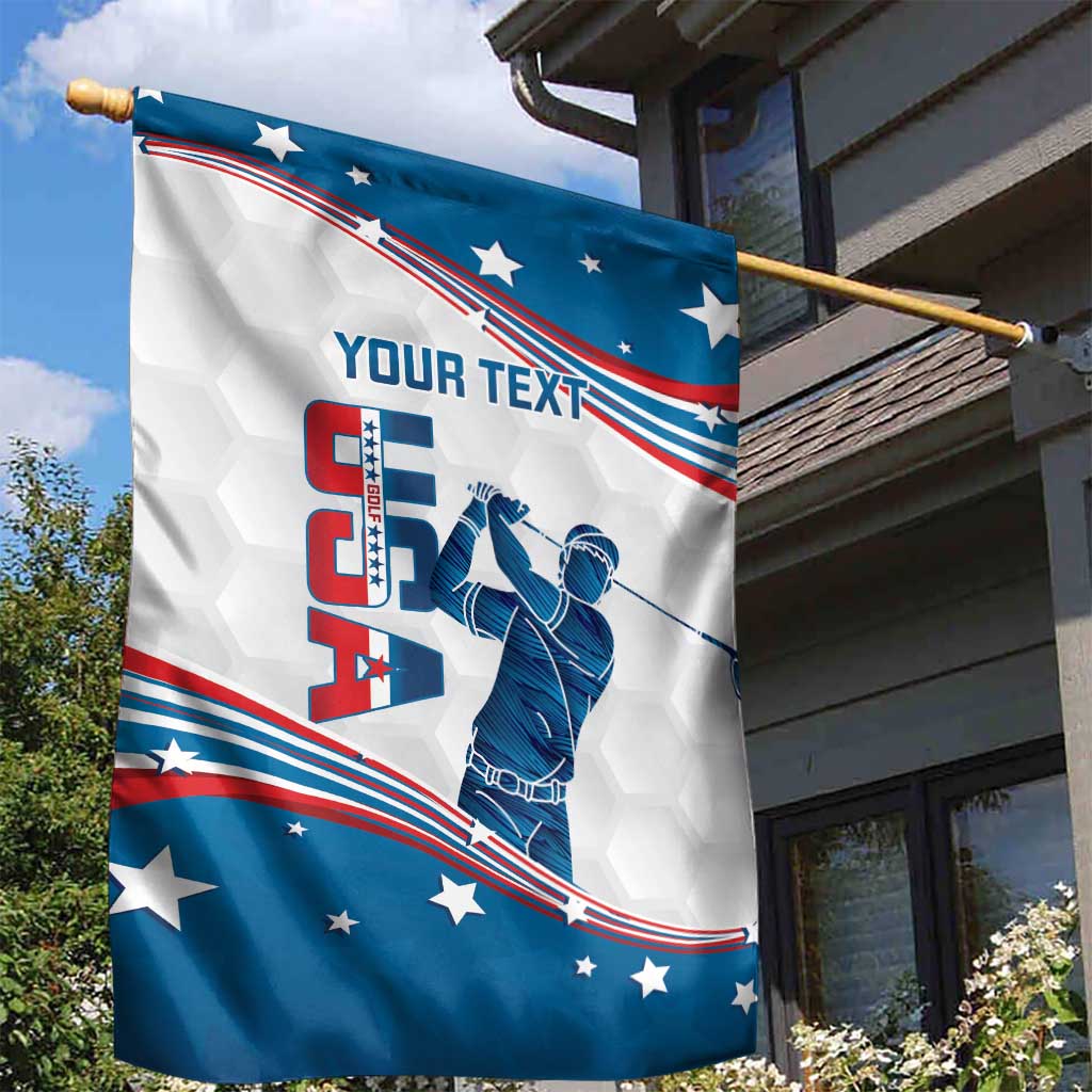Personalized USA Golf Garden Flag 2024 United States Flag Curve Style - Wonder Print Shop