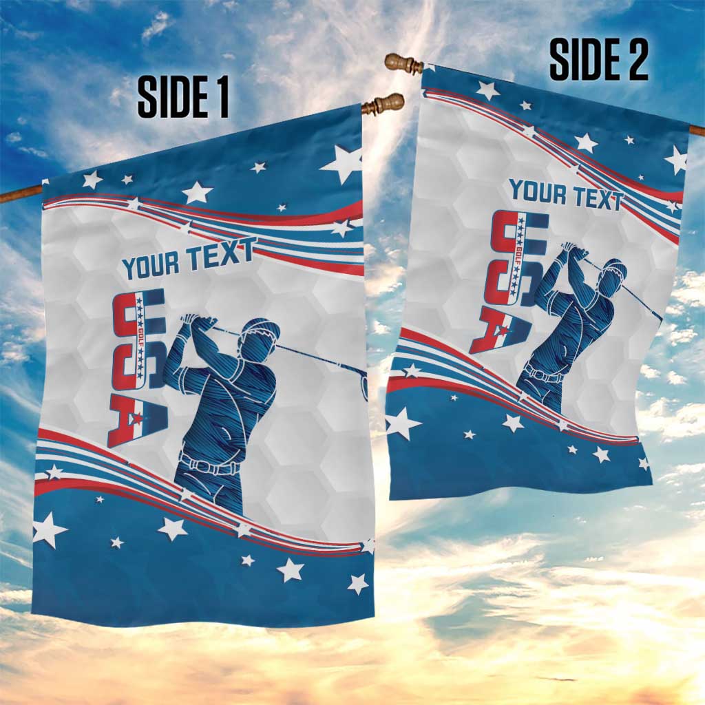 Personalized USA Golf Garden Flag 2024 United States Flag Curve Style - Wonder Print Shop