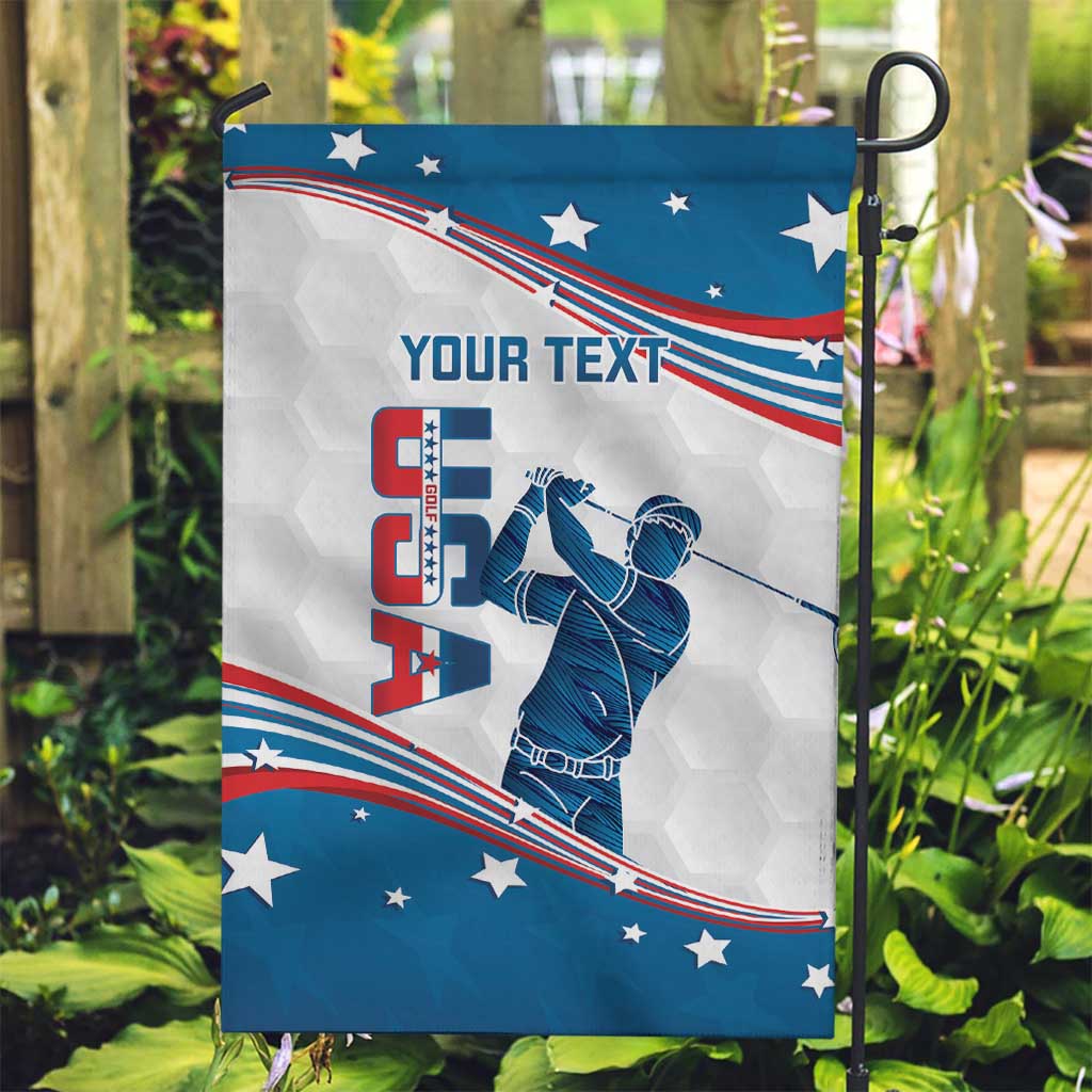 Personalized USA Golf Garden Flag 2024 United States Flag Curve Style - Wonder Print Shop