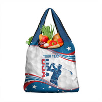 Personalized USA Golf Grocery Bag United States Flag Curve Style