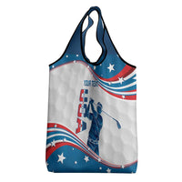Personalized USA Golf Grocery Bag United States Flag Curve Style