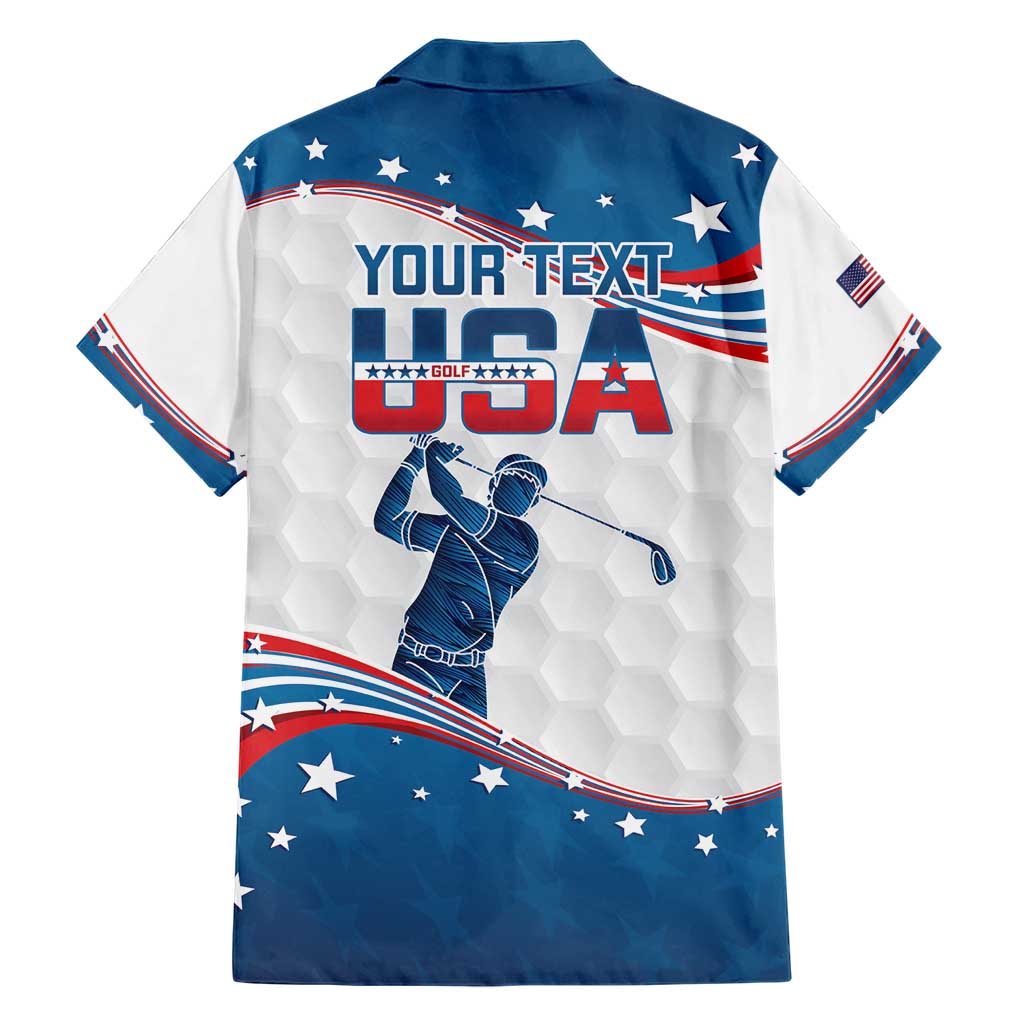 Personalized USA Golf Hawaiian Shirt 2024 United States Flag Curve Style - Wonder Print Shop