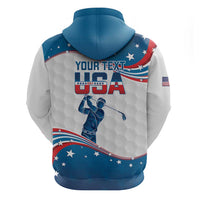 Personalized USA Golf Hoodie 2024 United States Flag Curve Style - Wonder Print Shop