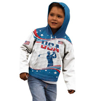 Personalized USA Golf Kid Hoodie 2024 United States Flag Curve Style - Wonder Print Shop