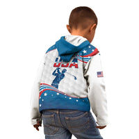 Personalized USA Golf Kid Hoodie 2024 United States Flag Curve Style - Wonder Print Shop