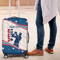 Personalized USA Golf Luggage Cover 2024 United States Flag Curve Style - Wonder Print Shop