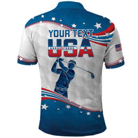 Personalized USA Golf Polo Shirt 2024 United States Flag Curve Style - Wonder Print Shop