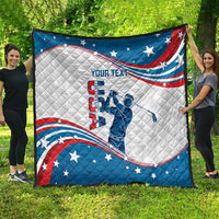 Personalized USA Golf Quilt 2024 United States Flag Curve Style - Wonder Print Shop