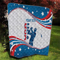 Personalized USA Golf Quilt 2024 United States Flag Curve Style - Wonder Print Shop