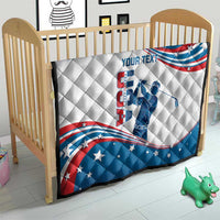 Personalized USA Golf Quilt 2024 United States Flag Curve Style - Wonder Print Shop