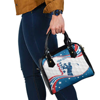 Personalized USA Golf Shoulder Handbag 2024 United States Flag Curve Style