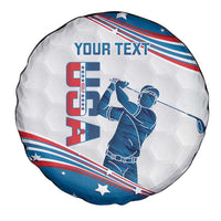 Personalized USA Golf Spare Tire Cover 2024 United States Flag Curve Style - Wonder Print Shop