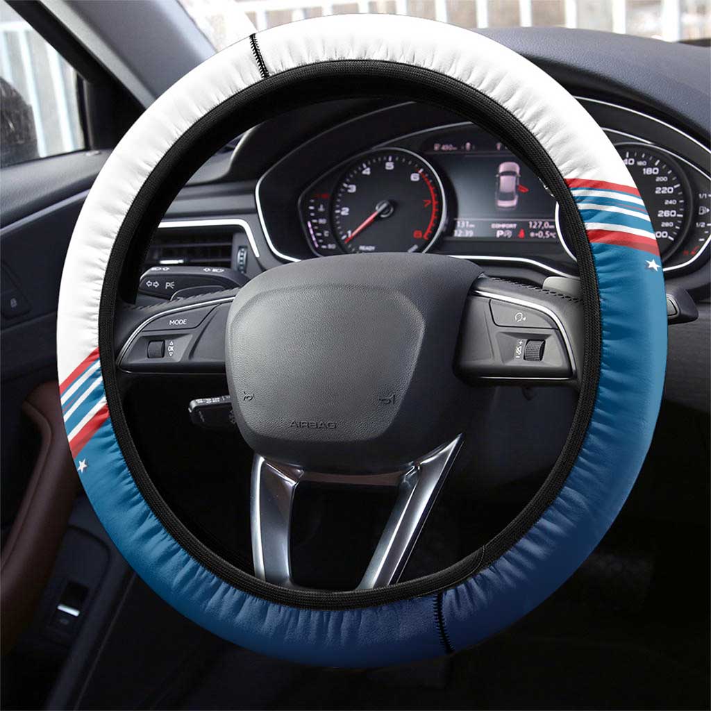 USA Golf Steering Wheel Cover 2024 United States Flag Curve Style - Wonder Print Shop