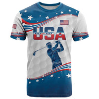 Personalized USA Golf T Shirt 2024 United States Flag Curve Style - Wonder Print Shop