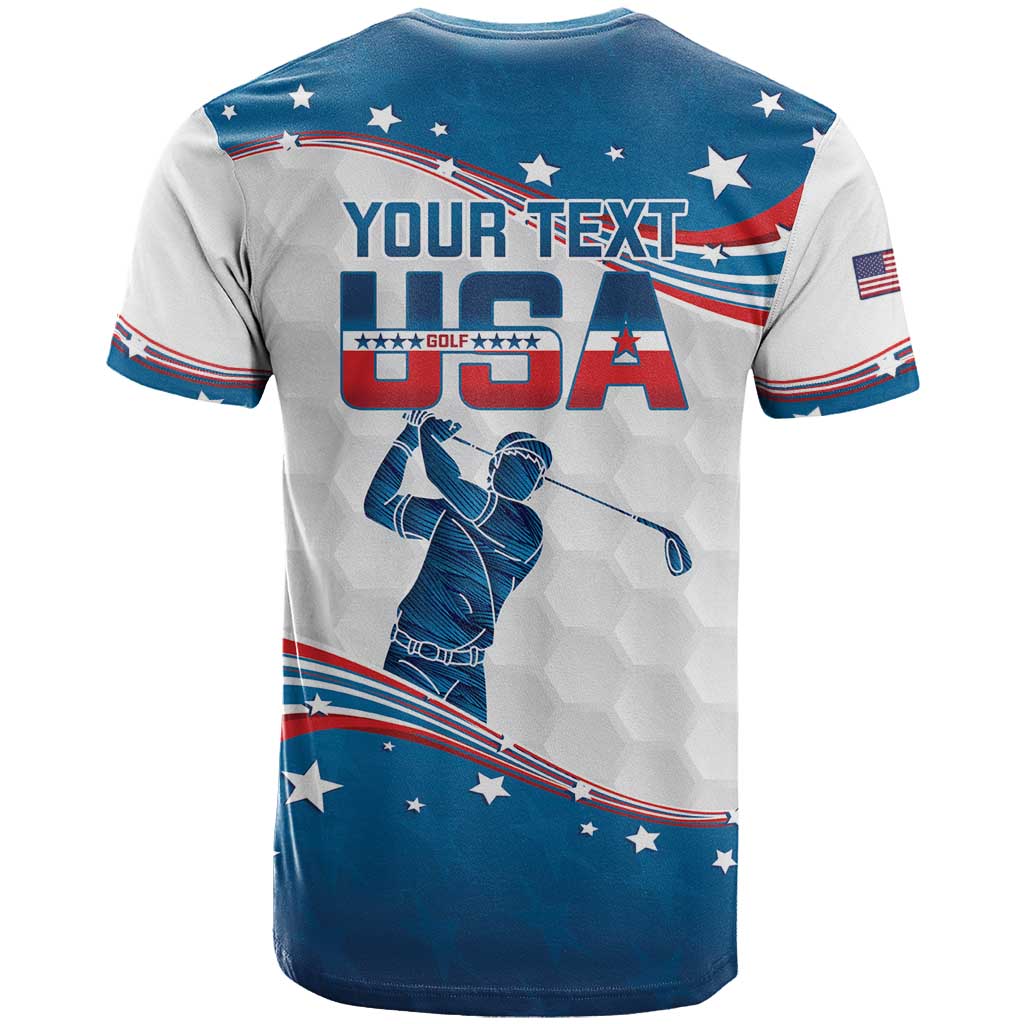 Personalized USA Golf T Shirt 2024 United States Flag Curve Style - Wonder Print Shop
