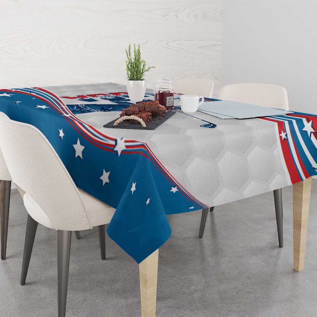 Personalized USA Golf Tablecloth 2024 United States Flag Curve Style - Wonder Print Shop