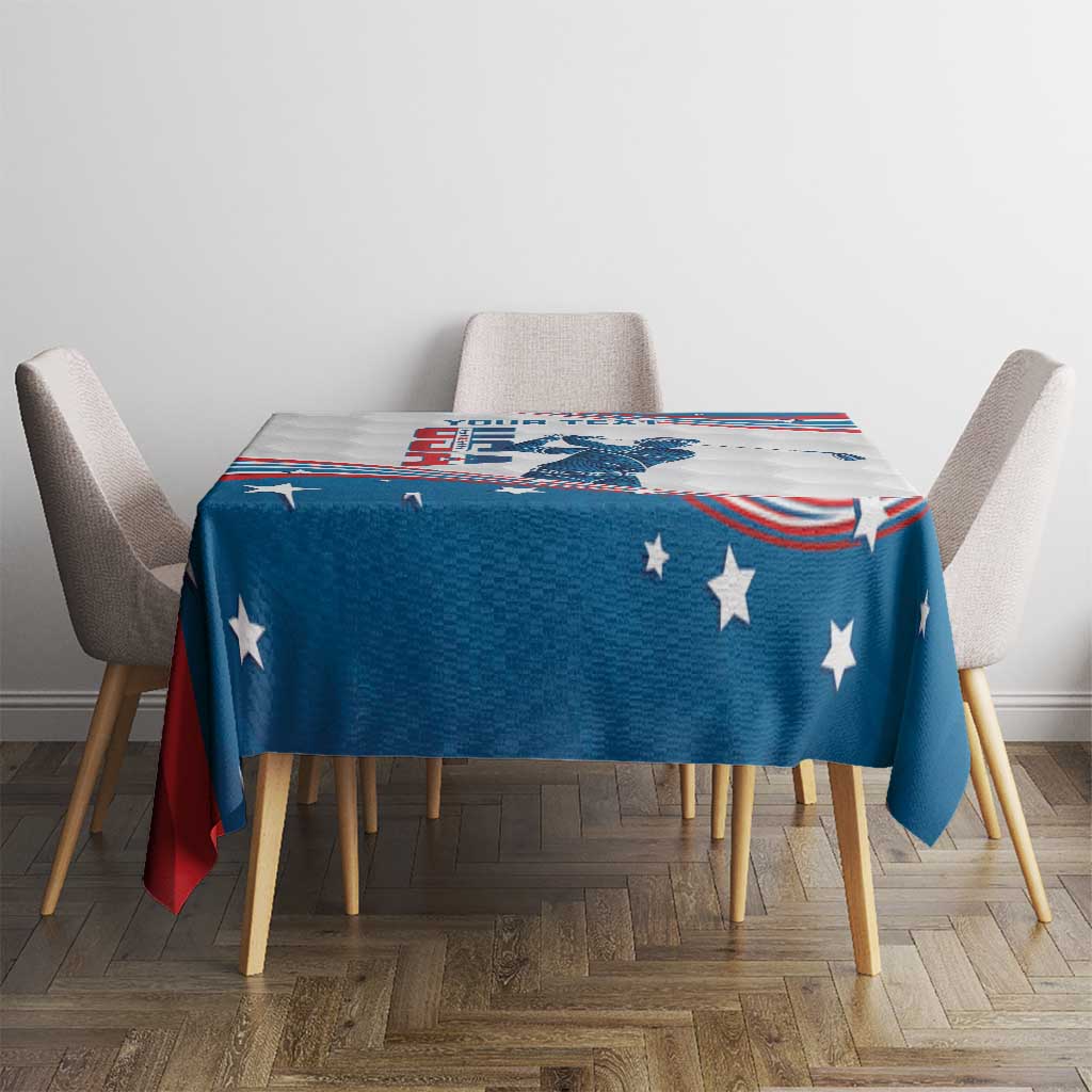 Personalized USA Golf Tablecloth 2024 United States Flag Curve Style - Wonder Print Shop
