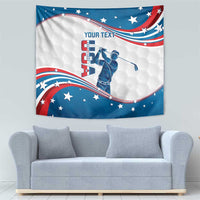 Personalized USA Golf Tapestry 2024 United States Flag Curve Style - Wonder Print Shop