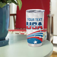 Personalized USA Golf Tumbler Cup 2024 United States Flag Curve Style - Wonder Print Shop