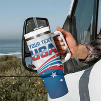 Personalized USA Golf Tumbler With Handle 2024 United States Flag Curve Style - Wonder Print Shop