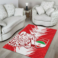 Custom Iran Football Area Rug Go Team Melli Leopard Pattern - Wonder Print Shop