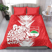 Custom Iran Football Bedding Set Go Team Melli Leopard Pattern - Wonder Print Shop