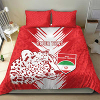 Custom Iran Football Bedding Set Go Team Melli Leopard Pattern - Wonder Print Shop