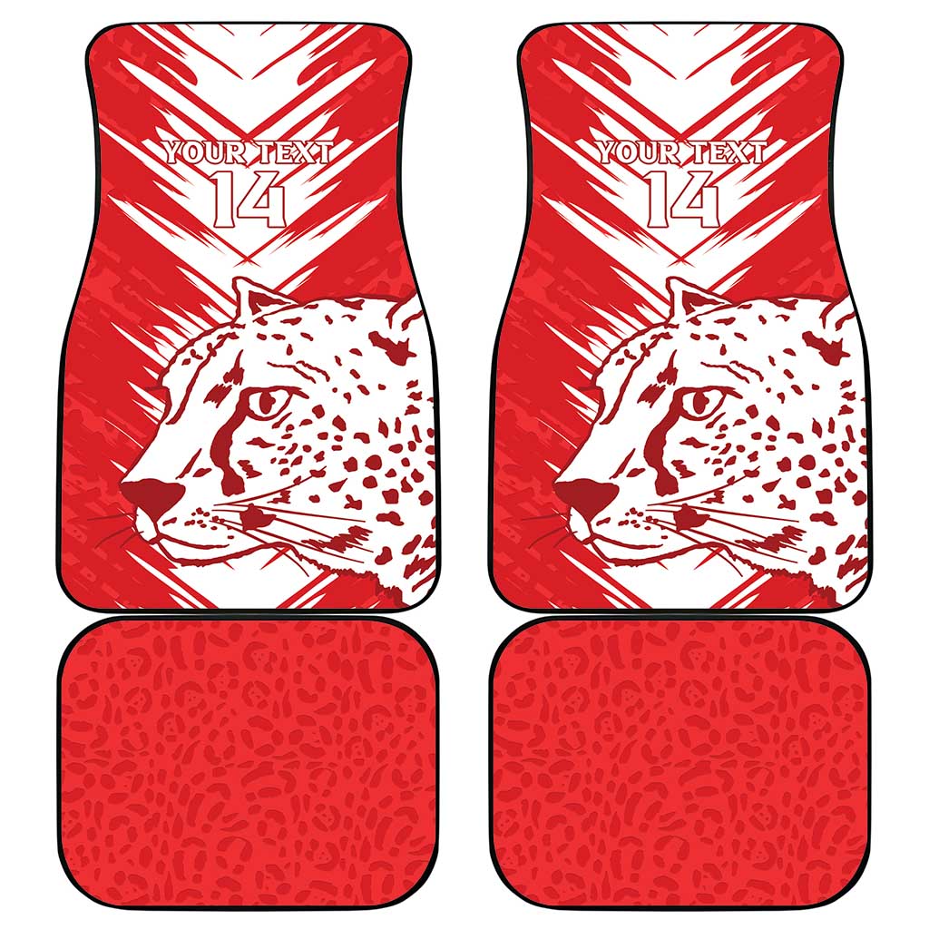 Custom Iran Football Car Mats Go Team Melli Leopard Pattern - Wonder Print Shop