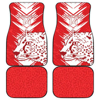 Custom Iran Football Car Mats Go Team Melli Leopard Pattern - Wonder Print Shop