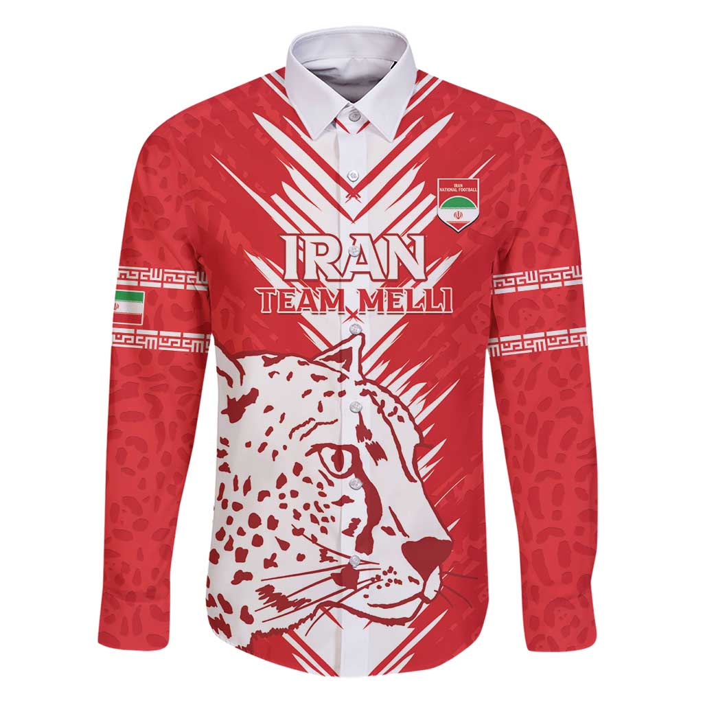 Custom Iran Football Family Matching Off Shoulder Maxi Dress and Hawaiian Shirt Go Team Melli Leopard Pattern - Wonder Print Shop