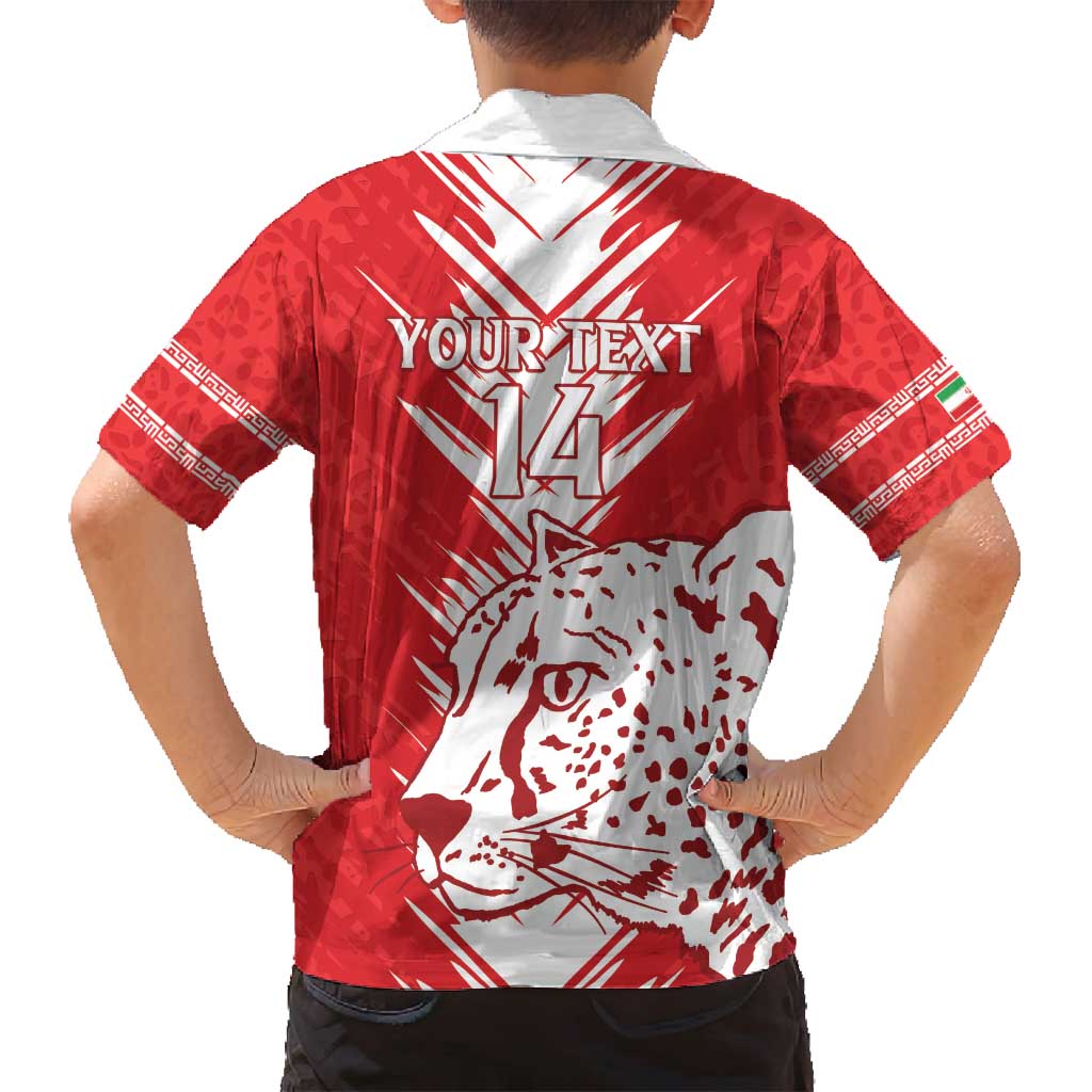 Custom Iran Football Family Matching Tank Maxi Dress and Hawaiian Shirt Go Team Melli Leopard Pattern - Wonder Print Shop