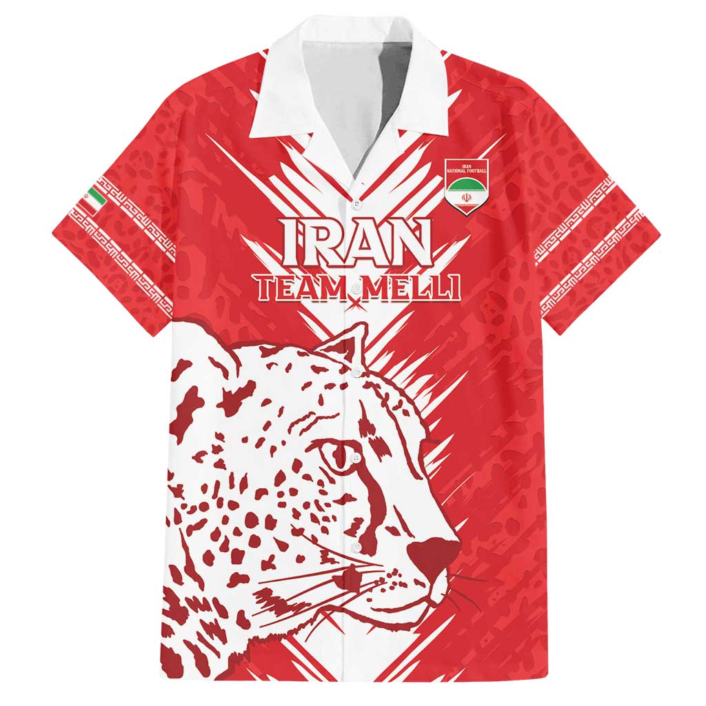 Custom Iran Football Family Matching Tank Maxi Dress and Hawaiian Shirt Go Team Melli Leopard Pattern - Wonder Print Shop