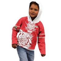 Custom Iran Football Kid Hoodie Go Team Melli Leopard Pattern - Wonder Print Shop