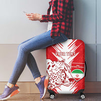 Custom Iran Football Luggage Cover Go Team Melli Leopard Pattern - Wonder Print Shop