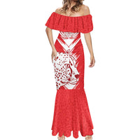 Custom Iran Football Mermaid Dress Go Team Melli Leopard Pattern - Wonder Print Shop