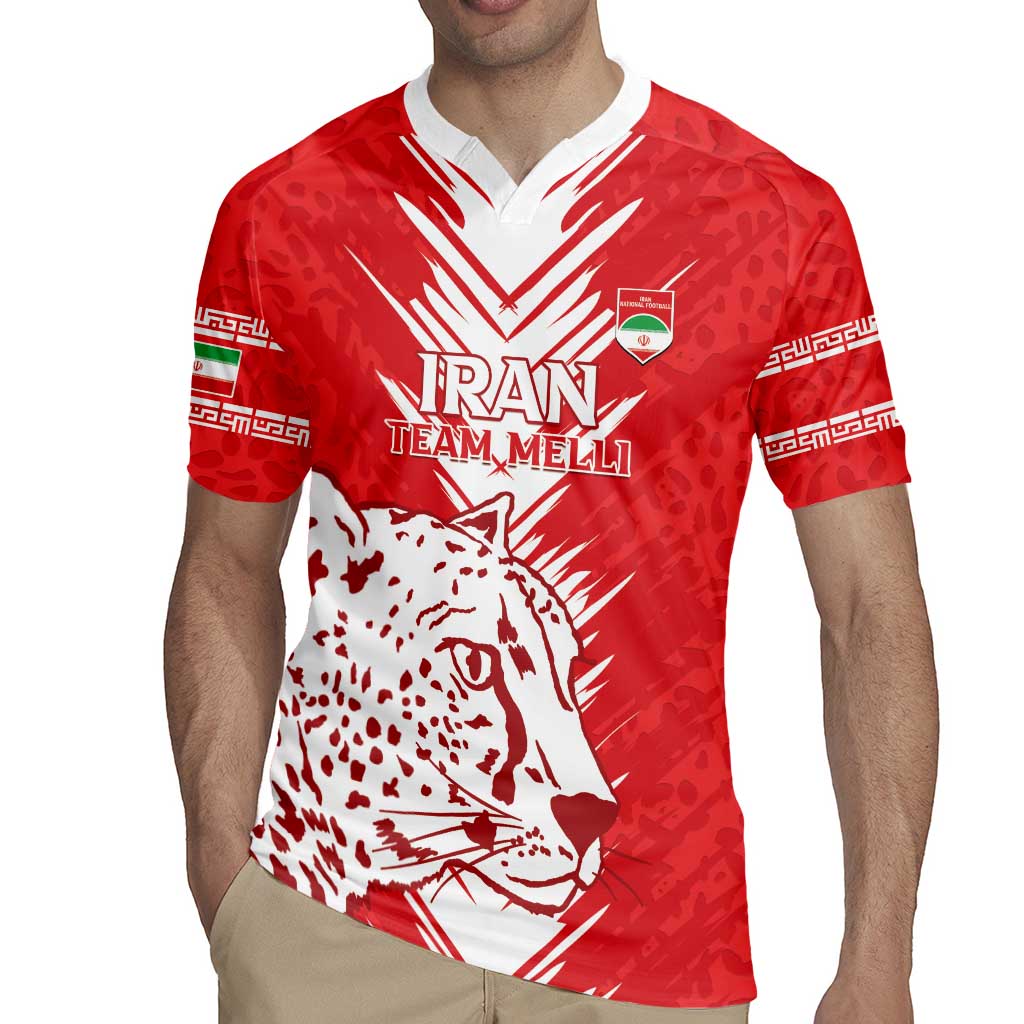 Custom Iran Football Rugby Jersey Go Team Melli Leopard Pattern - Wonder Print Shop