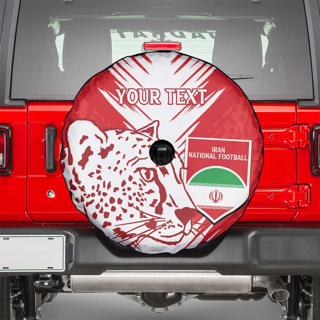 Custom Iran Football Spare Tire Cover Go Team Melli Leopard Pattern - Wonder Print Shop