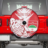 Custom Iran Football Spare Tire Cover Go Team Melli Leopard Pattern - Wonder Print Shop