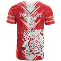 Custom Iran Football T Shirt Go Team Melli Leopard Pattern - Wonder Print Shop