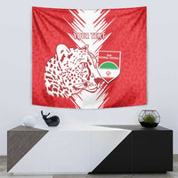 Custom Iran Football Tapestry Go Team Melli Leopard Pattern - Wonder Print Shop