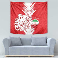 Custom Iran Football Tapestry Go Team Melli Leopard Pattern - Wonder Print Shop