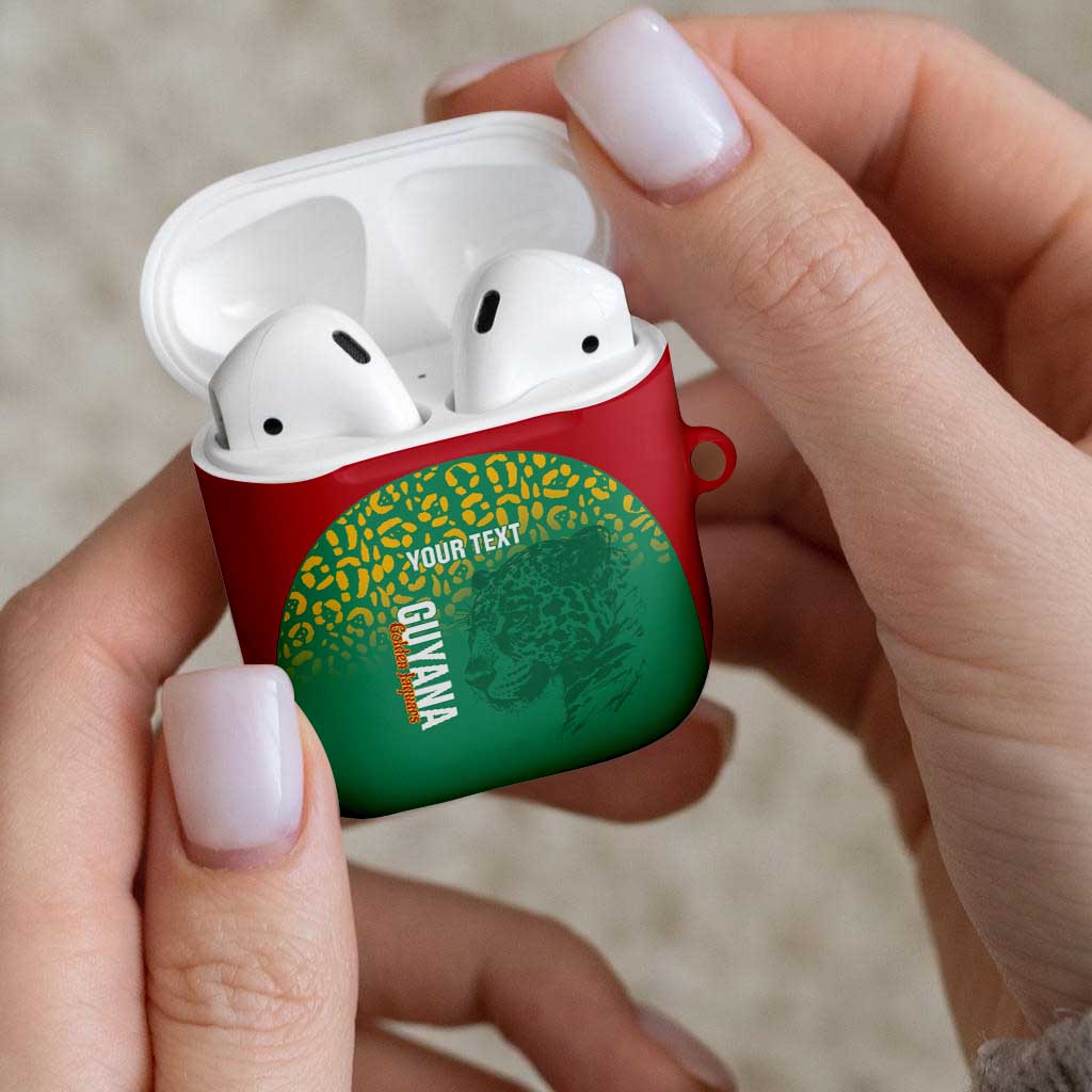 Custom Guyana Football AirPods Case Go Golden Jaguars Green Version - Wonder Print Shop