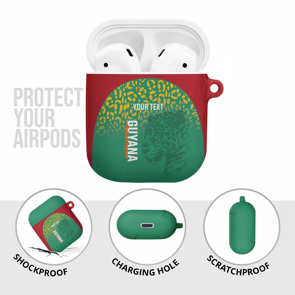 Custom Guyana Football AirPods Case Go Golden Jaguars Green Version - Wonder Print Shop