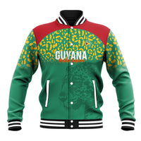 Custom Guyana Football Baseball Jacket Go Golden Jaguars Green Version - Wonder Print Shop