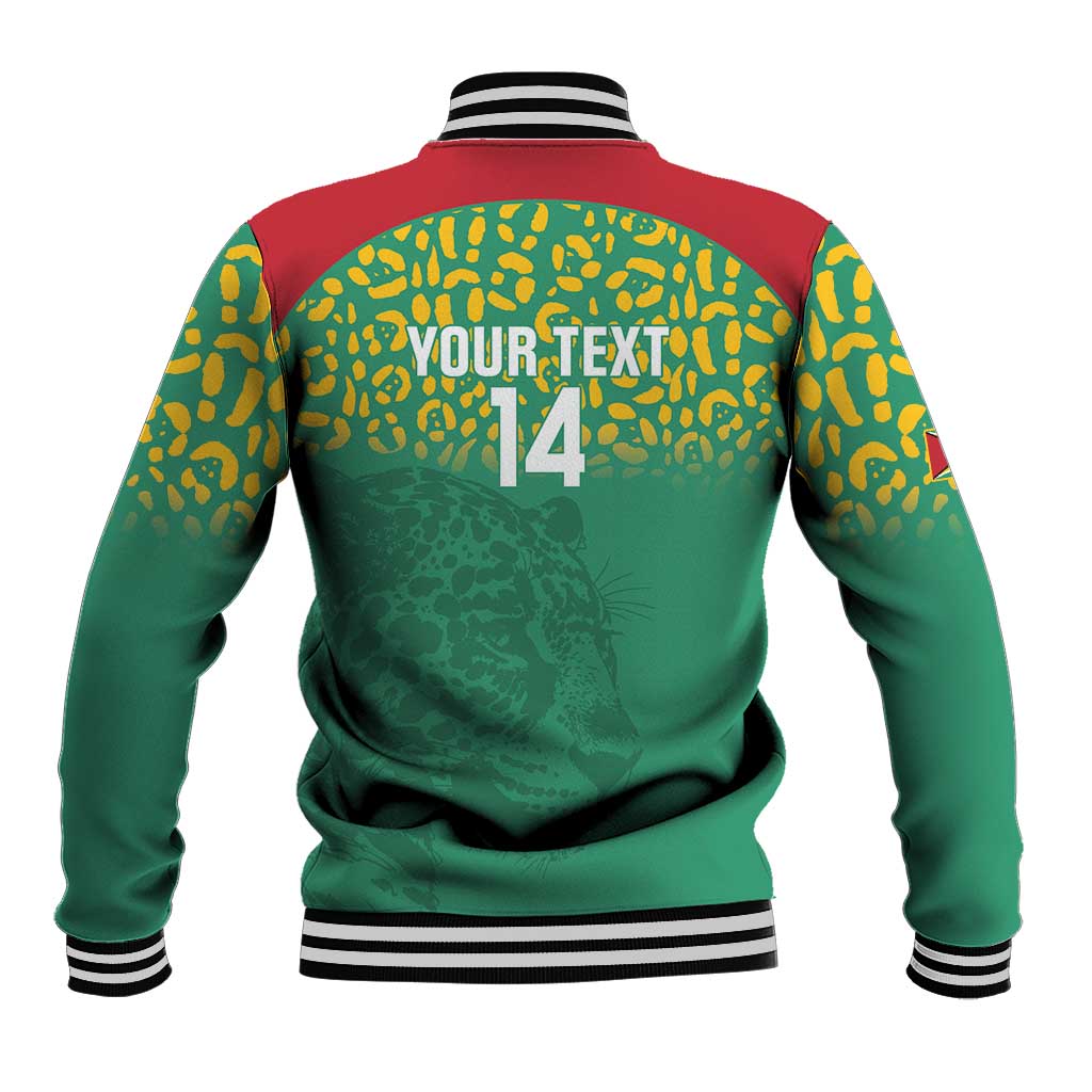 Custom Guyana Football Baseball Jacket Go Golden Jaguars Green Version - Wonder Print Shop