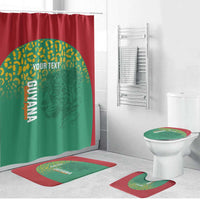 Custom Guyana Football Bathroom Set Go Golden Jaguars Green Version - Wonder Print Shop