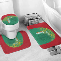 Custom Guyana Football Bathroom Set Go Golden Jaguars Green Version - Wonder Print Shop