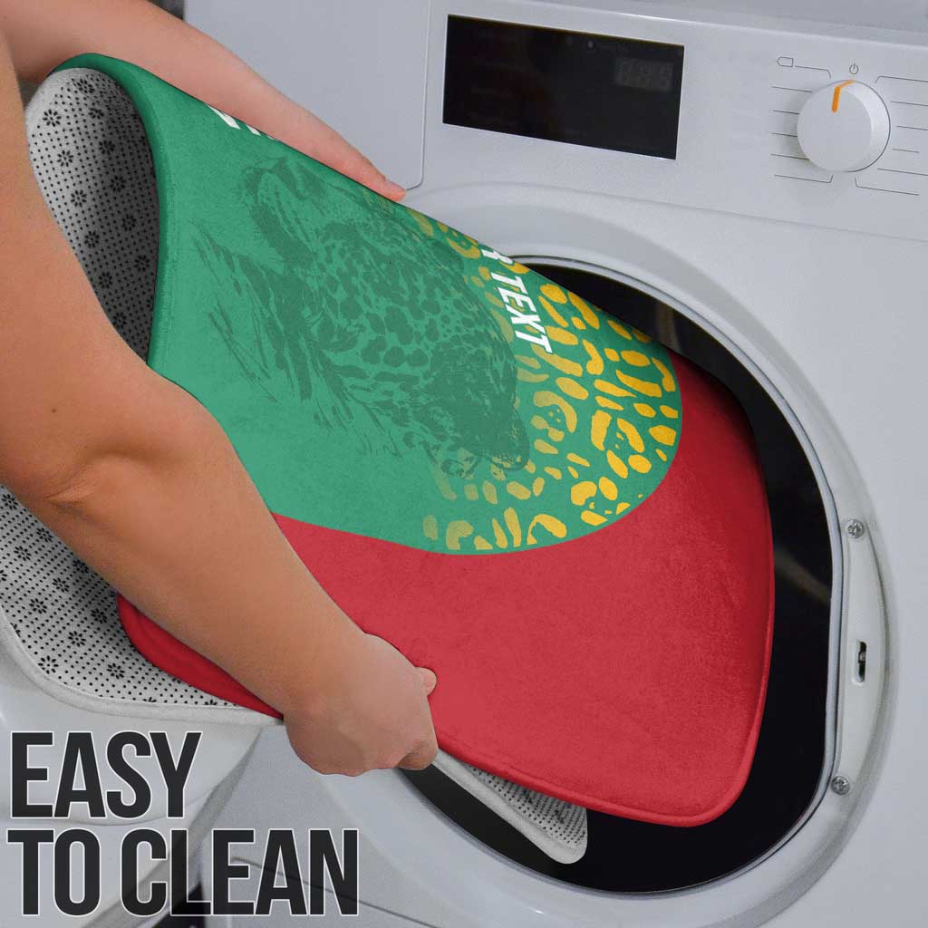 Custom Guyana Football Bathroom Set Go Golden Jaguars Green Version - Wonder Print Shop