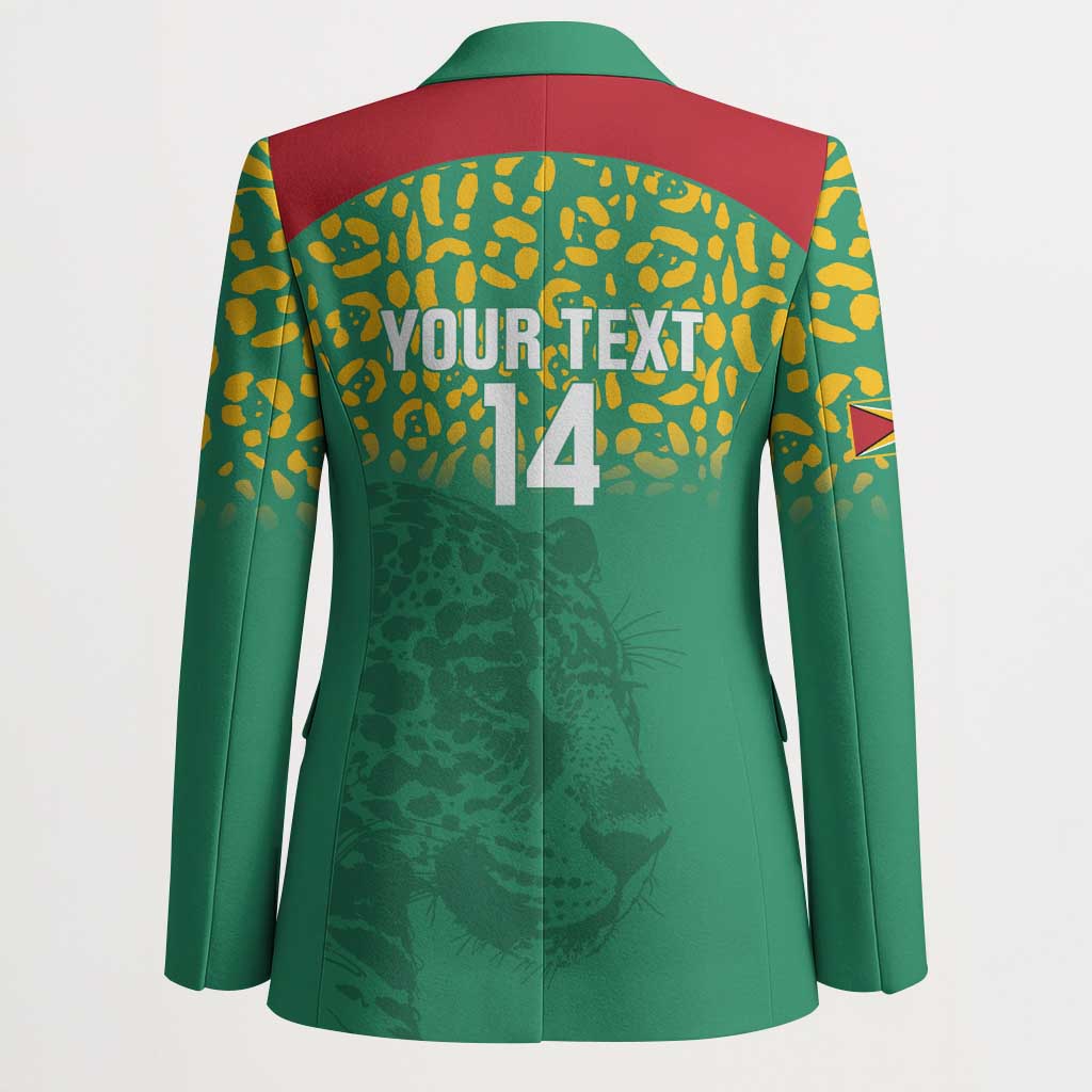 Custom Guyana Football Blazer Go Golden Jaguars Green Version - Wonder Print Shop